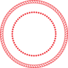 Round Circle Rope Border W Dots Seal Med Image